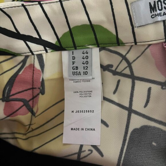 NWOT Moschino Pink Green Boxy Crest Crown Shorts for Women Size 10 Rare - Picture 6 of 7